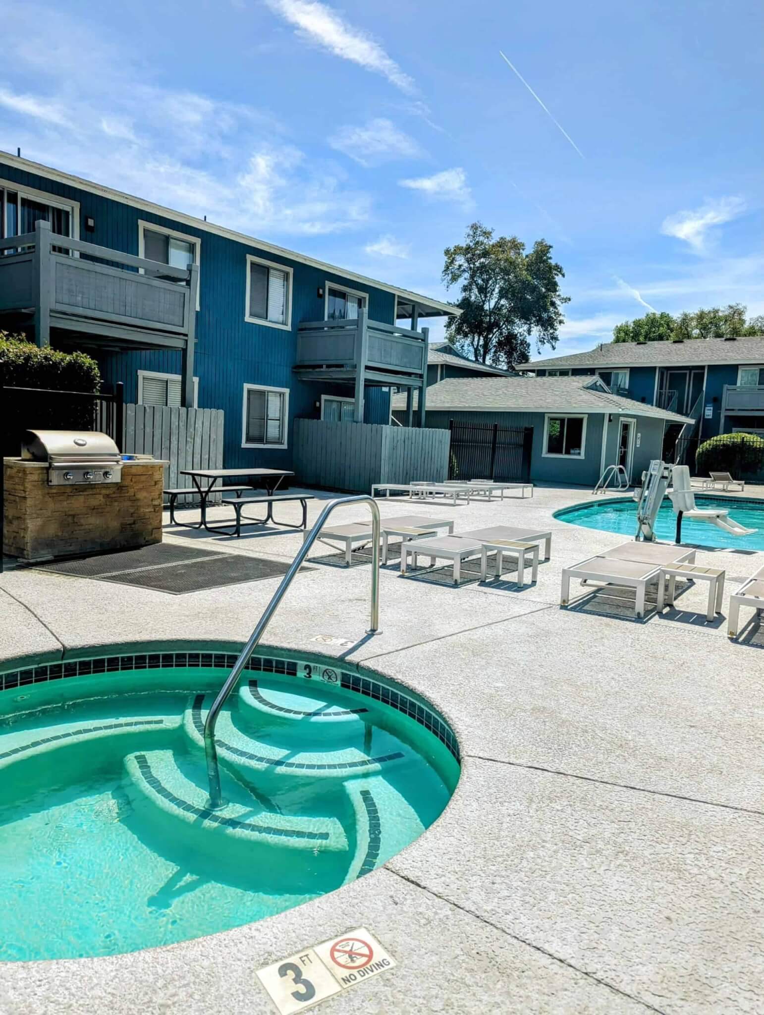 pool area outside of complex
