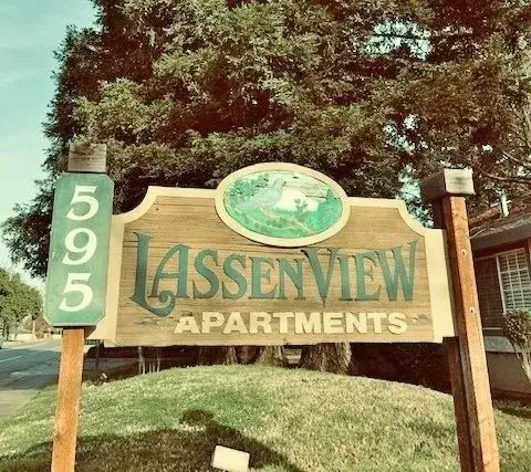 lassen view apartments front sign